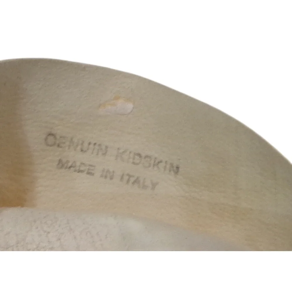 Vintage Grandoe Ivory Genuine Kidskin Leather Opera Length Gloves Italy Sz 7